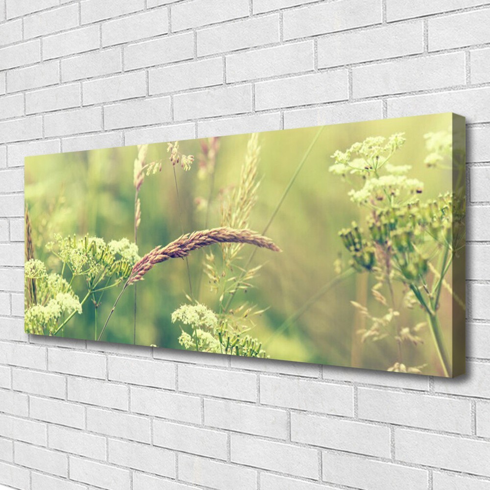 Tableaux 125x50 floral plantes sauvages - Décoration murale impression sur toile