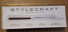 StyleCraft Ultra 1" inch Styling Flat Iron White Ultra Styling Iron - SCUS1W 