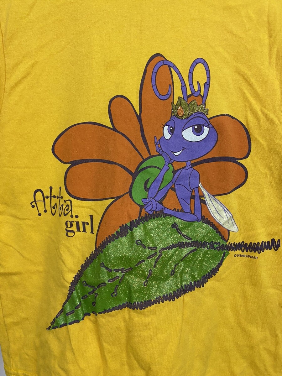 VTG A Bug's Life Princess Atta Queen Pixar Disney Promo T