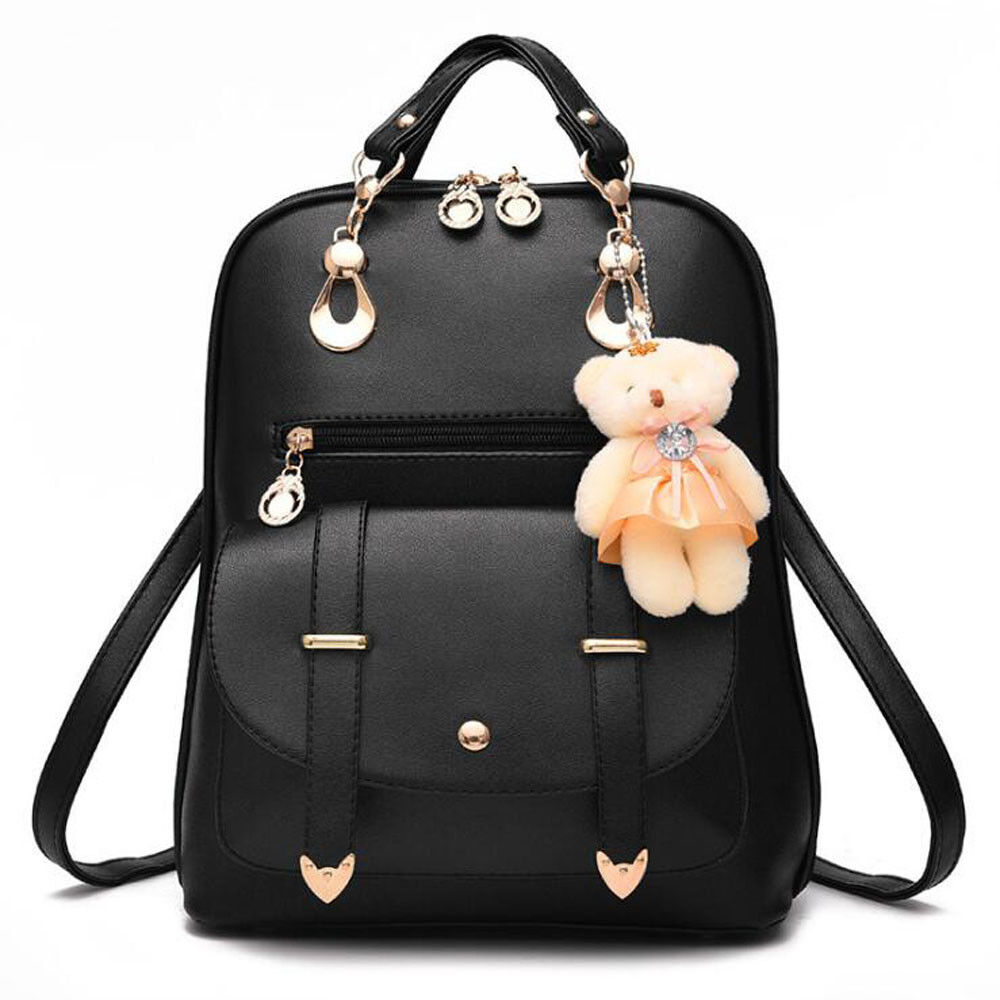 Women Leather Backpack Handbags Shoulder Travel School Bags Rucksack ...