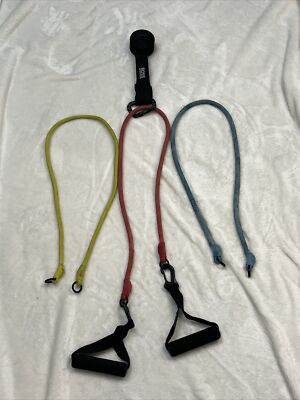 Ignite By Spri 3-In-1 Resistance Bands 30 To 60lbs 3 Bands with Door Anchor