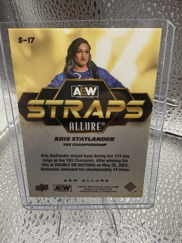 2024 Upper Deck Allure AEW Straps #S-17 Kris Statlander Wrestling Card - Picture 2 of 2