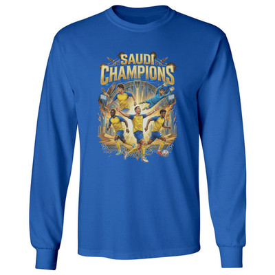 Saudi Champions Graphic Soccer Fans Inspired Long Sleeve T-Shirt