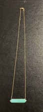 14 Kt Yellow Gold Necklace With Turquoise Pen...