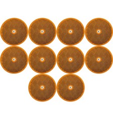10x Amber Class A 3-3/16" Round Reflector w/ Center Mounting Hole Trailers