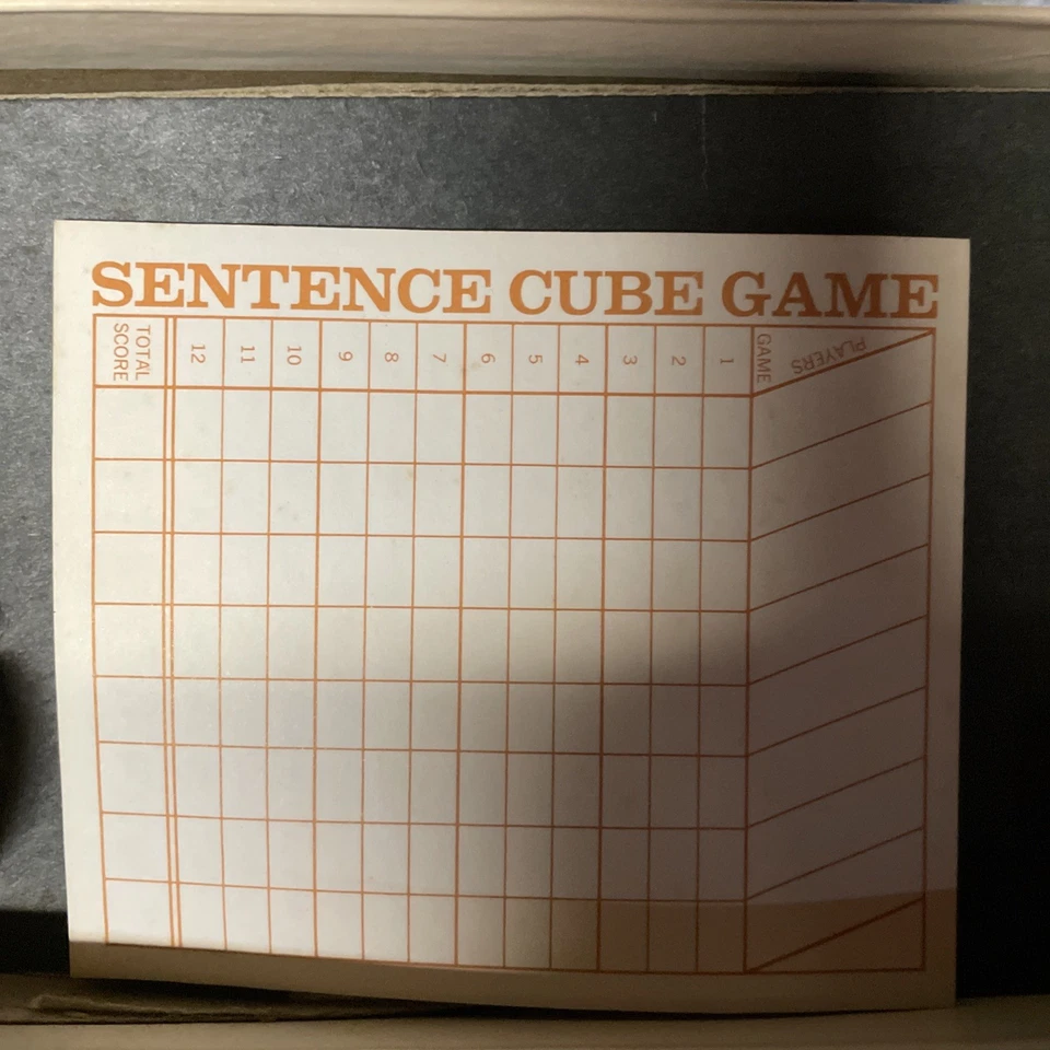VTG. Scrabble Sentence Cube Game - Vintage 1971 Selchow & Righter MUST LOOK - Image 4 of 4