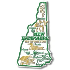 New Hampshire Giant State Magnet by Classic Magnets, 2.7" x 4.8"