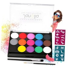 Face Painting Kit for Kids, 15 Colors Face Paint Palette, Water Activated
