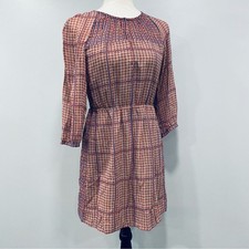 MADEWELL 2 Retrogrid Silk Peasant Mini Fit & Flare Mod Dot Dopamine Dress: Flaw
