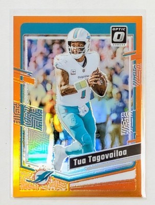 2023 Donruss Optic Tua Tagovailoa Orange Prizm /249 #118 Miami Dolphins