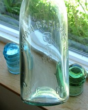 unusual Quart JAPAN BREWING CO. / SAN FRANCISCO CAL. old beer bottle SAKE TOP