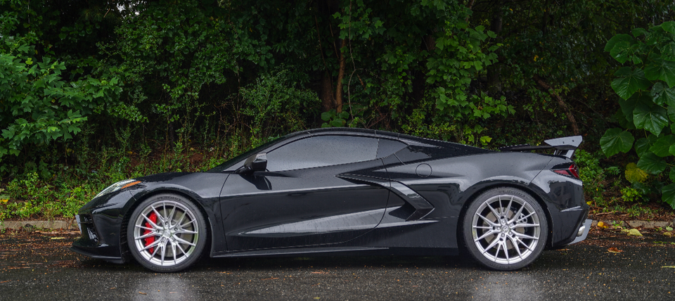 Corvette C8 Chrome Custom Wheels Rims 20x9 21x12 staggered | eBay