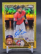 2023 Topps Gilded Oscar Gonzalez Auto Rookie Card 16/75 #CGA-OG