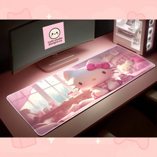 Hello Kitty Mousepad Sanrio Desk Mat Cute Pink Kawaii XL Gaming Mouse Pad