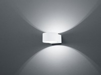 Wandleuchte Weiß Mit Uplight Downlight, Osram Led, Wandlampe Wohnraum Flur BüRo