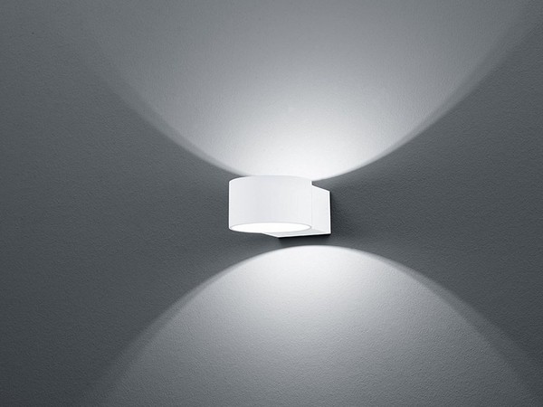 Wandleuchte Weiß Mit Uplight Downlight, Osram Led, Wandlampe Wohnraum Flur BüRo-image