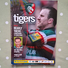 Leicester Tigers vs Newcastle Falcons Aviva Premiership Rugby Match Programme