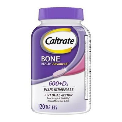 Caltrate 600 Plus D3 Minerals Calcium and Vitamin 120 Count (Pack of 1)