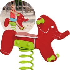 Federwippe Federtier ELEFANT Schaukelwippe Kinder EN1176 Wipptier mit Bodenanker