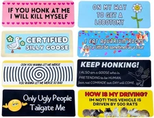 YJ PREMIUMS 10PC Funny Car Bumper Magnets | Magnetic Auto Small, Magnet 