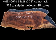 Walnut Slab  DIY  Live Edge  River Table  Wal23-0674