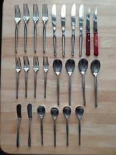 CUCHILLO PARA CARNE TRAMONTINA - POLIMADERA + CUBIERTOS SERIE RIO - JUEGO TOTAL 24 PIEZAS