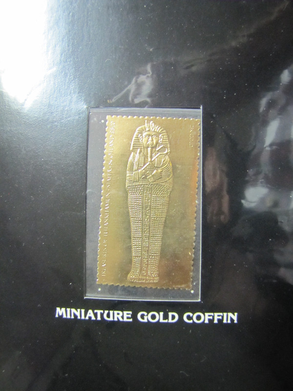 38  23K GOLD STAMPS OF TUTANKHAMUN, SPECIAL EDITION