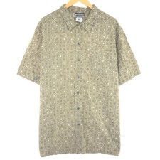 Used Columbia All-over Print Short Sleeve Shirt Men's XXL