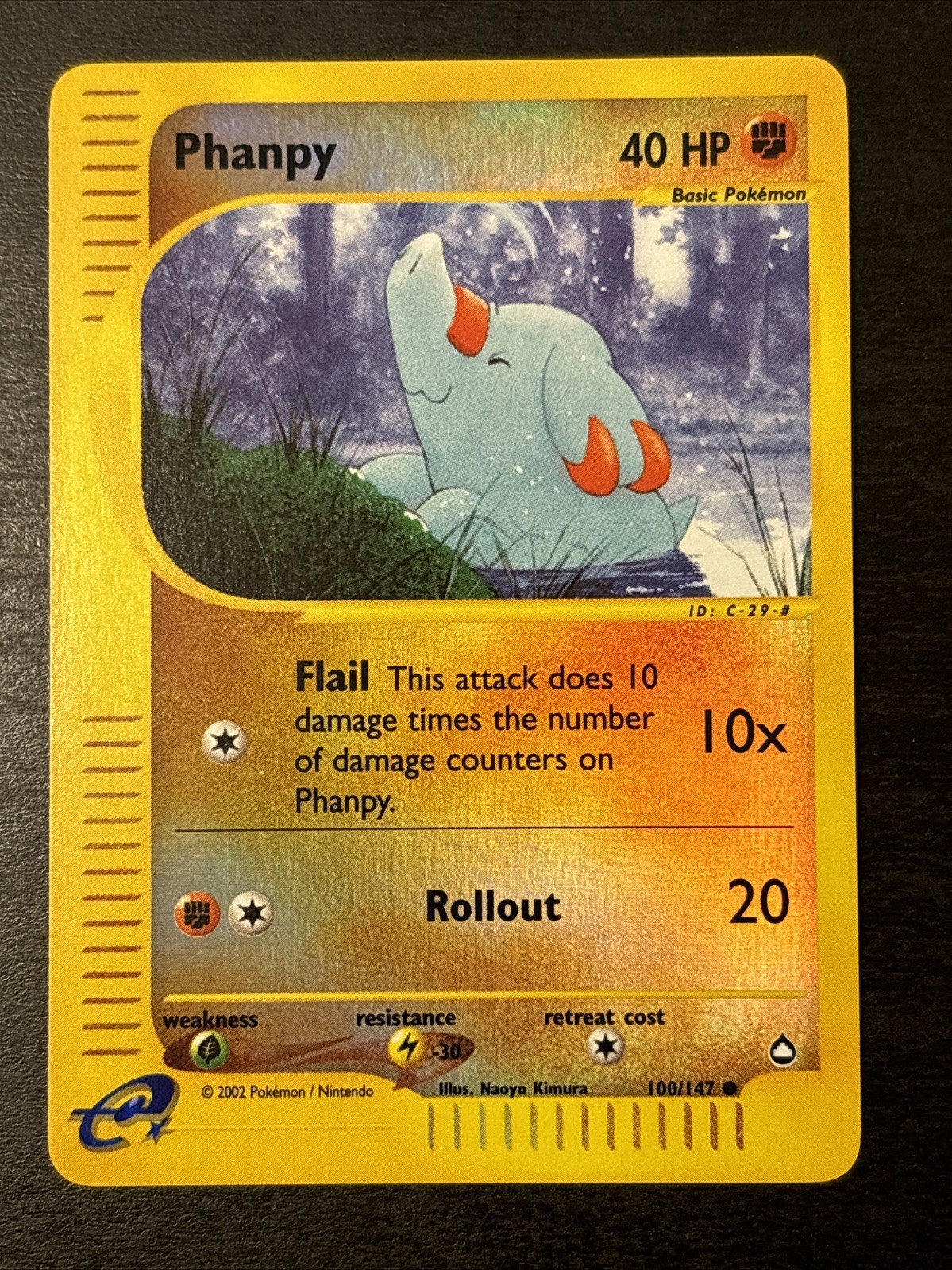 Phanpy 100/147 Reverse Holo Aquapolis Pokémon Wotc E Series Reverse Holo Nm(-)