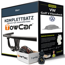 Für VW Golf V Fliessheck Typ 1K1 Anhängerkupplung starr +eSatz 7pol uni 03- AHK