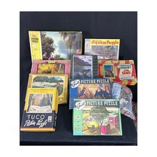 Vintage Puzzles Jigsaws Tucu Guild Croxley Hobby Hart Picture Puzzle 9 total