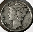 1943 P MERCURY 10c DIME 90% Silver American Coin #13