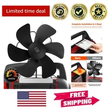6-Blade Wood Stove Fan for Efficient Heat Circulation – Clip-On & Rechargeable