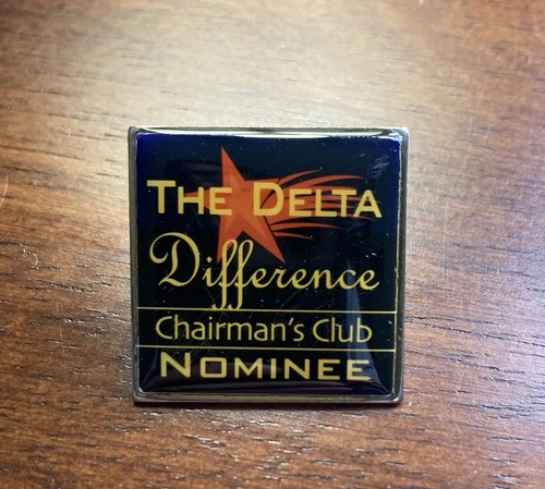 Hard To Find 2002 Delta Air Lines Chairman’s Nominee Recognition Pin with Card - product listing photo
