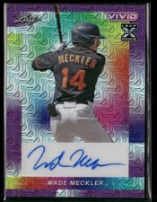 2023 Leaf Vivid #BA-WM1 Wade Meckler Mojo Purple AUTO #2/2