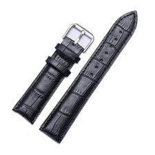 Leather Watch Strap Leather Watch band for Men Women Black USA Stock