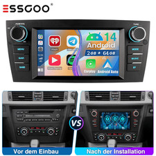 2+64G Carplay per BMW Serie 3 E90 E91 E92 E93 Android 14 autoradio GPS NAVI RDS WIFI
