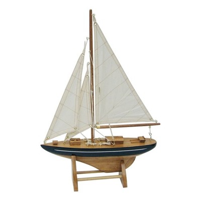 Segel-Yacht Modellschiff aus Holz 25 x 35 cm Sea-Club