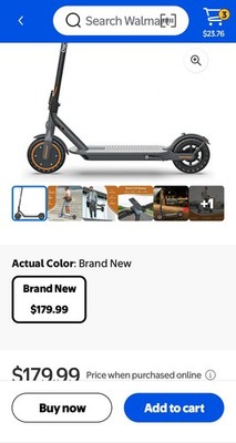 Segway Ninebot F30 Scooter 18.6 Max Operating Range & 15.5mph Max Speed - Gray