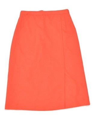 VINTAGE Damen High Waist A-Linien Rock W26 Small Rot BS05