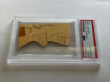 Mick Jagger Signed Cut Rolling Stones PSA Auto Encapsulated