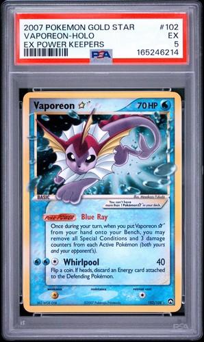 Vaporeon ★ graded PSA 5 for sale on eBay