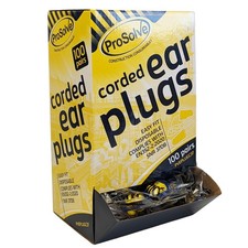 NEW ProSolve Box of 100 Corded Earplugs SNR37