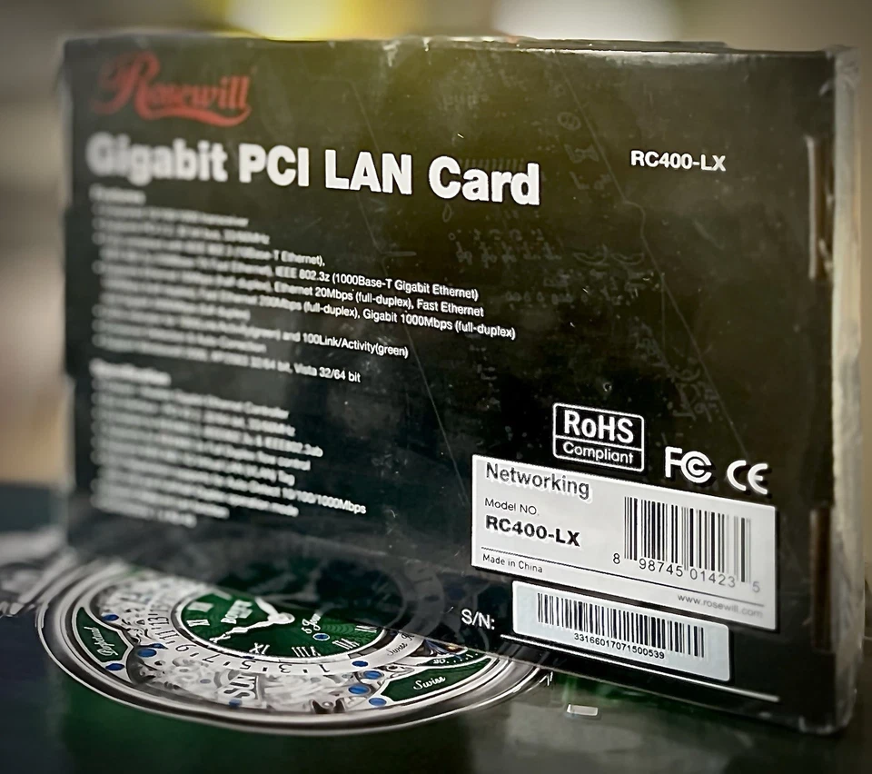 Rosewill RC400-LX Gigabit Giga Speed PCI Lan Card RC400-LX Sealed FREE SHIPPING - Image 2 of 3