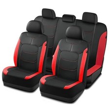 Seat Covers Premium Leather Car Seat Covers Full Setairbag Full Set Red Seat Covers Premium Leather Car Seat Covers Full Setairbag Full Set Red