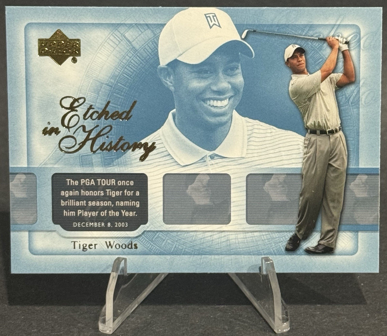 2004 Upper Deck Golf #41 Tiger Woods Etched in History