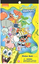 United Pacific Designs 712405SB: Sponge Bob 4 Sheet Sticker Pad, 200 Stickers