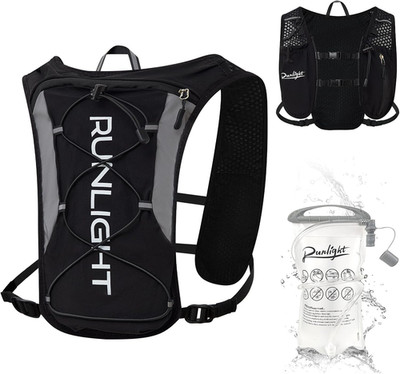 Laufweste Damen Herren, Nachtreflektierende Trinkweste Pack mit 1500 ml Soft Wat