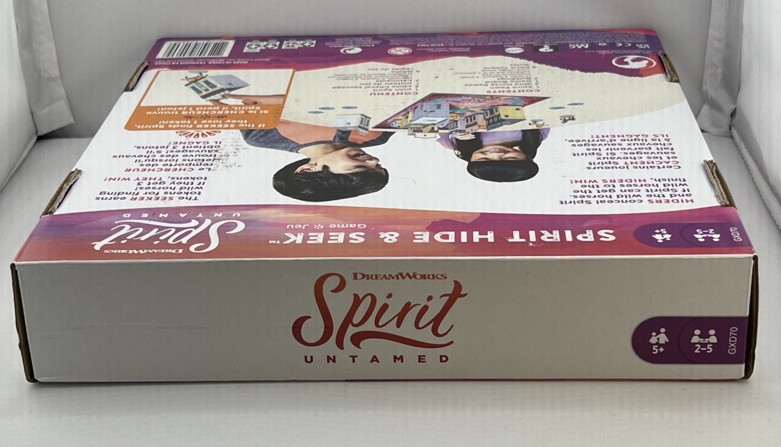 Mattel Spirit Untamed Hide & Seek Kids Board Game with Mini Horses & Buildings