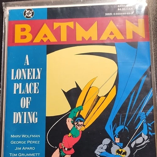 dc comics batman a lonely place of dying vintage graphic novel trade paperback